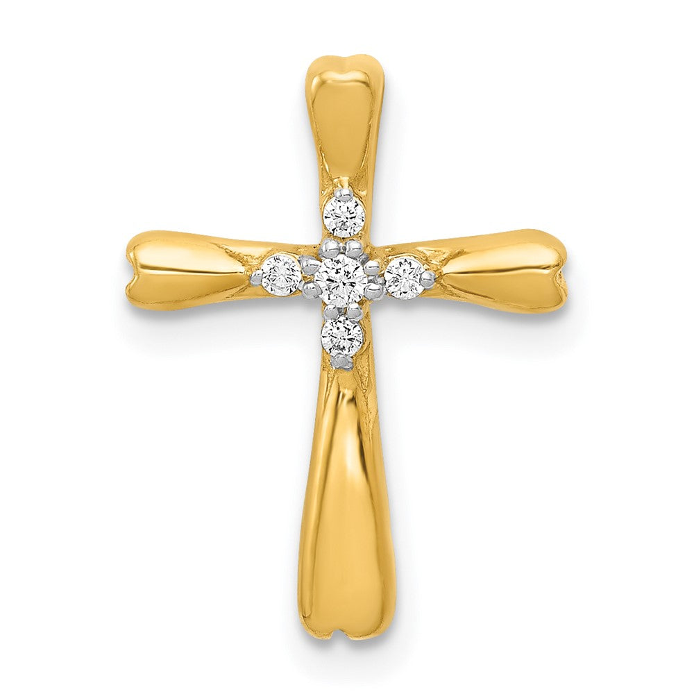 14k Diamond Cross Slide Pendant