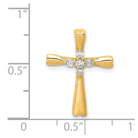 Load image into Gallery viewer, 14k Diamond Cross Slide Pendant
