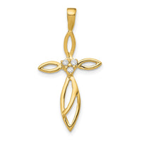 Load image into Gallery viewer, 14k AA Diamond Cross Pendant
