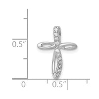 Load image into Gallery viewer, 14k White Gold AA Diamond Cross Pendant
