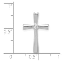 Load image into Gallery viewer, 14k White Gold AA Diamond Cross Chain Slide
