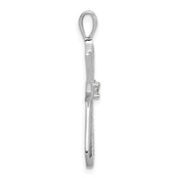 Load image into Gallery viewer, 14k White Gold AA Diamond Passion Cross Pendant
