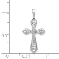 Load image into Gallery viewer, 14k White Gold AA Diamond Passion Cross Pendant
