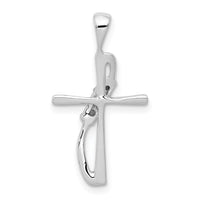 Load image into Gallery viewer, 14k White Gold .01ct. Diamond Cross Pendant
