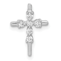 Load image into Gallery viewer, 14k White Gold 1/6ct. Diamond Cross Chain Slide
