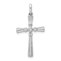 Load image into Gallery viewer, 14k White Gold 1/15ct. Diamond Cross Pendant
