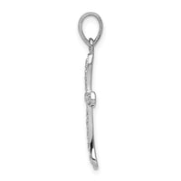 Load image into Gallery viewer, 14k White Gold 1/8ct. Diamond Cross Pendant
