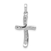 Load image into Gallery viewer, 14k White Gold 1/8ct. Diamond Cross Pendant
