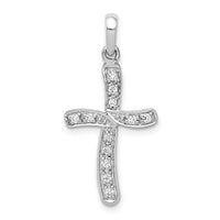 Load image into Gallery viewer, 14k White Gold 1/8ct. Diamond Cross Pendant
