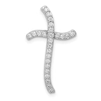 Load image into Gallery viewer, 14k White Gold 1/4ct. Diamond Cross Chain Slide
