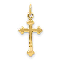 Load image into Gallery viewer, 14k Small Diamond Budded Cross Pendant
