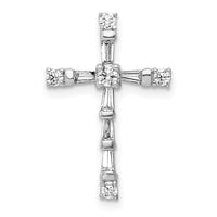 Load image into Gallery viewer, 14k White Gold 1/3ct. Diamond Cross Chain Slide
