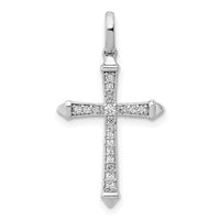 Load image into Gallery viewer, 14k White Gold 1/10ct. Diamond Cross Pendant
