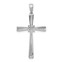 Load image into Gallery viewer, 14k White Gold 1/20ct. Diamond Cross Pendant
