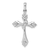 Load image into Gallery viewer, 14k White Gold 1/5ct. Diamond Cross Pendant
