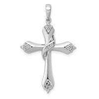 Load image into Gallery viewer, 14k White Gold 1/6ct. Diamond Cross Pendant
