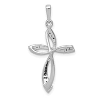 Load image into Gallery viewer, 14k White Gold 1/10ct. Diamond Cross Pendant
