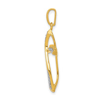 Load image into Gallery viewer, 14k 1/10ct. Diamond Cross Pendant
