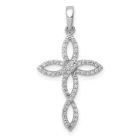 Load image into Gallery viewer, 14k White Gold 1/4ct. Diamond Cross Pendant
