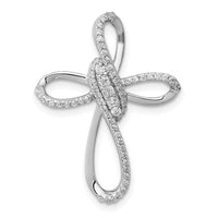 Load image into Gallery viewer, 14k White Gold 1/3ct. Diamond Cross Chain Slide
