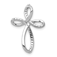 Load image into Gallery viewer, 14k White Gold 1/6ct. Diamond Cross Chain Slide

