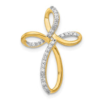 Load image into Gallery viewer, 14k 1/6ct. Diamond Cross Chain Slide
