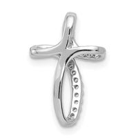 Load image into Gallery viewer, 14k White Gold 1/15ct. Diamond Cross Pendant
