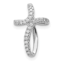 Load image into Gallery viewer, 14k White Gold 1/15ct. Diamond Cross Pendant

