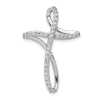 Load image into Gallery viewer, 14k White Gold 1/5ct. Diamond Cross Chain Slide
