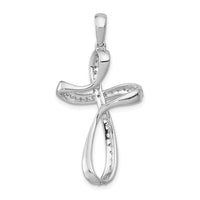 Load image into Gallery viewer, 14k White Gold 1/5ct. Diamond Cross Pendant
