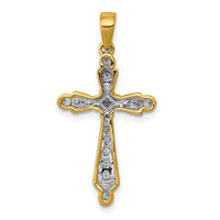 Load image into Gallery viewer, 14k 1/5ct. Diamond Cross Pendant
