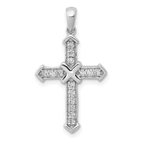 Load image into Gallery viewer, 14k White Gold Passion Diamond Cross Pendant

