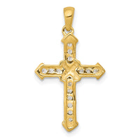 Load image into Gallery viewer, 14k Passion Diamond Cross Pendant
