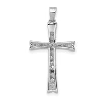 Load image into Gallery viewer, 14k White Gold 1/5ct. Diamond Cross Pendant
