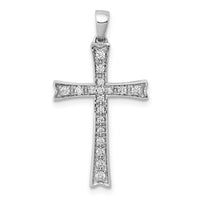 Load image into Gallery viewer, 14k White Gold 1/5ct. Diamond Cross Pendant
