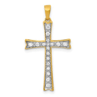 Load image into Gallery viewer, 14k  1/5ct. Diamond Cross Pendant
