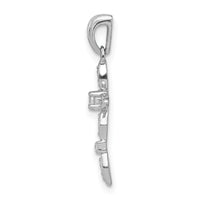 Load image into Gallery viewer, 14k White Gold 1/20ct. Diamond Cross Pendant
