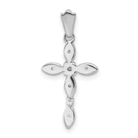 Load image into Gallery viewer, 14k White Gold 1/20ct. Diamond Cross Pendant
