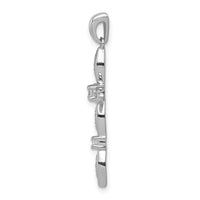 Load image into Gallery viewer, 14k White Gold 1/10ct. Diamond Cross Pendant
