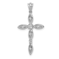 Load image into Gallery viewer, 14k White Gold 1/10ct. Diamond Cross Pendant
