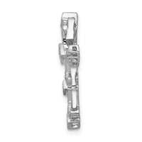 Load image into Gallery viewer, 14k White Gold 1/6ct. Diamond Filigree Cross Chain Slide
