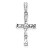 Load image into Gallery viewer, 14k White Gold 1/5ct. Diamond Cross Pendant
