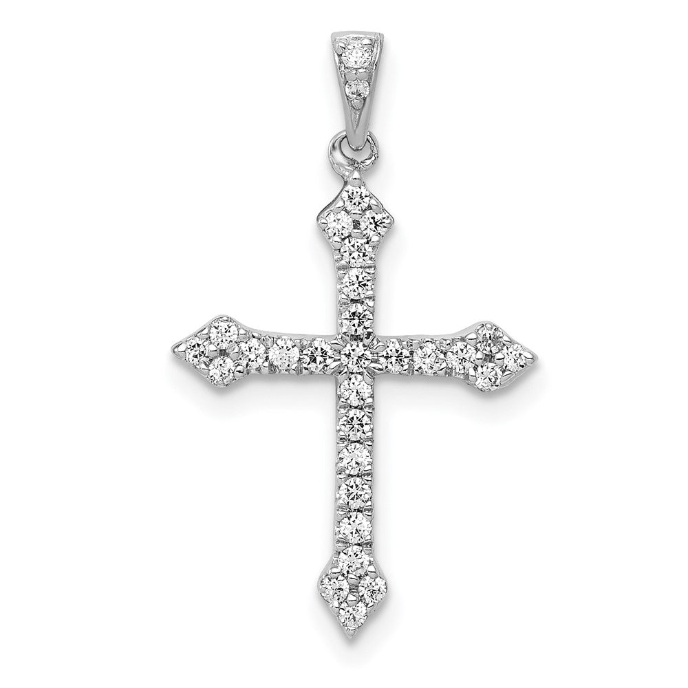 14k White Gold 1/4ct. Diamond Cross Pendant