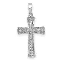 Load image into Gallery viewer, 14k White Gold 1/10ct. Diamond Cross Pendant
