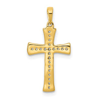 Load image into Gallery viewer, 14k  1/10ct. Diamond Cross Pendant
