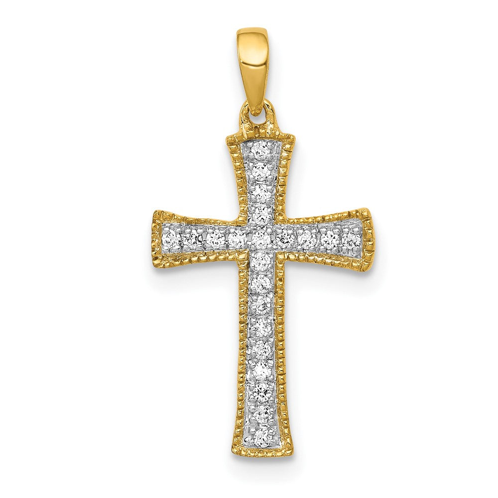 14k  1/10ct. Diamond Cross Pendant