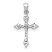 Load image into Gallery viewer, 14k White Gold 1/15ct. Diamond Cross Pendant
