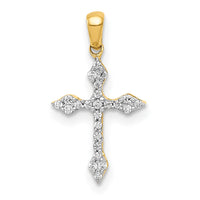 Load image into Gallery viewer, 14k 1/15ct. Diamond Cross Pendant
