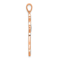 Load image into Gallery viewer, 14k Rose Gold &amp; Rhodium Diamond Cross Pendant
