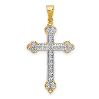 Load image into Gallery viewer, 14k 1/10ct. Diamond Cross Pendant

